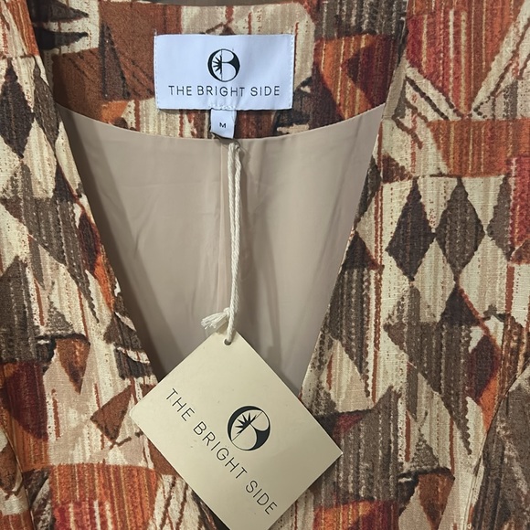 NWT The Bright Side Patterned Jumpsuit Size Medium. Gorgeous! Lined. - Picture 3 of 11